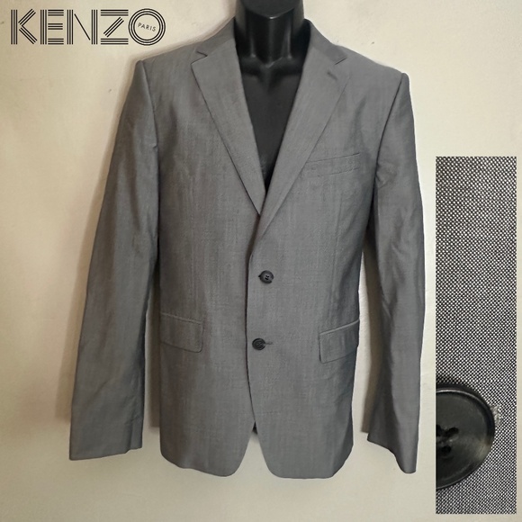 Kenzo Silk Blend Blazer EU 48 / ~US 38R Gently worn 80% wool/20% silk 2 button
